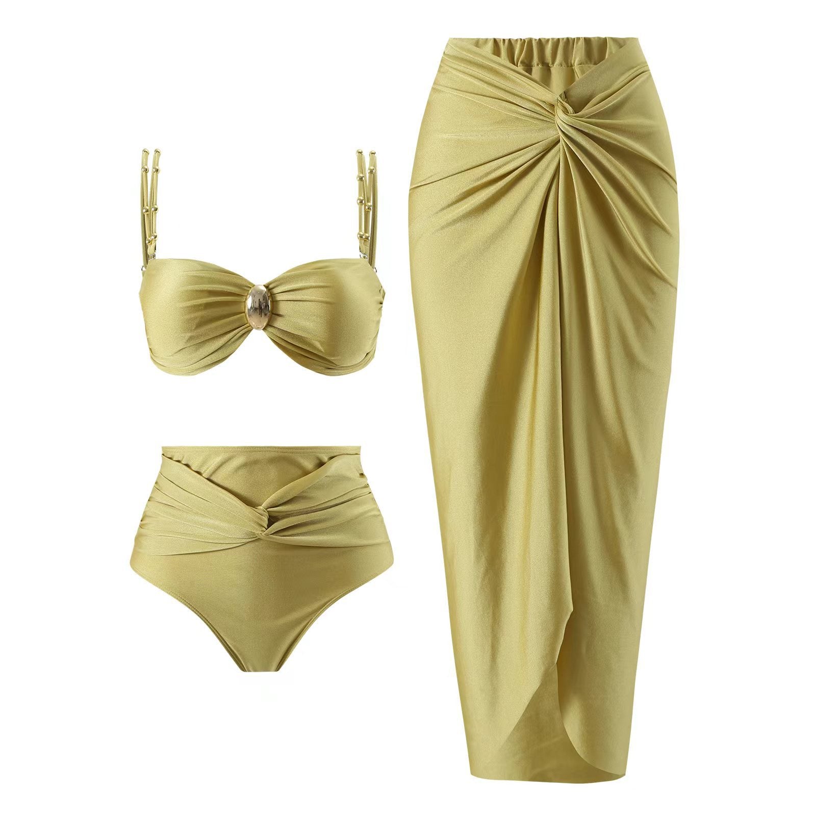 Дамски бански + пола Greeny SS25-бански-Thedresscode