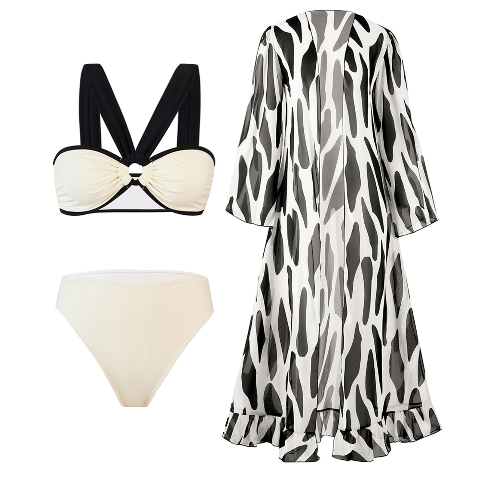 Дамски бански + парео Dalmatians SS25-бански-Thedresscode