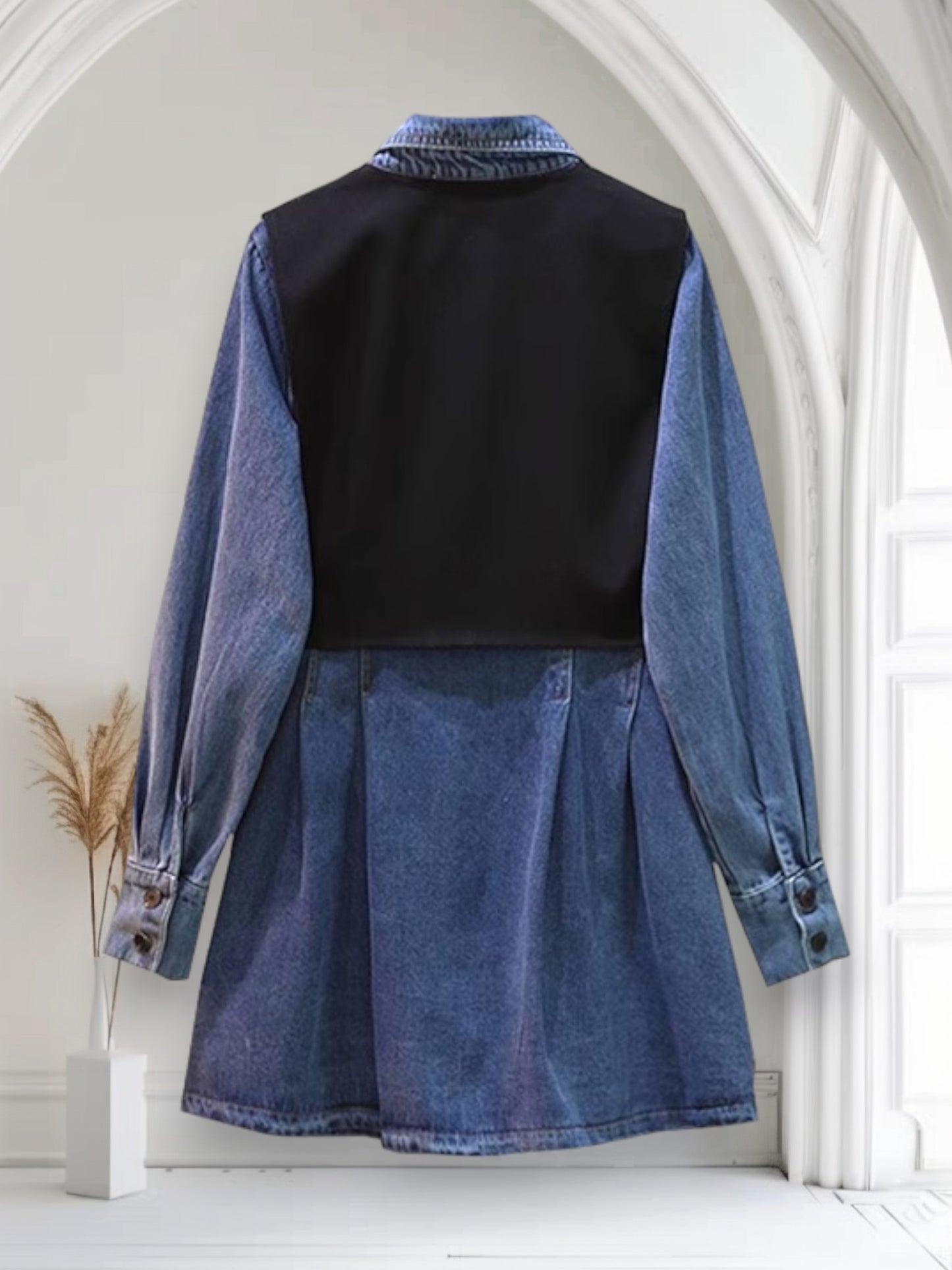 Дамска рокля с елек Denim Mood ** SALE 24 **-Дамска рокля с елек Denim Mood 24'-Thedresscode