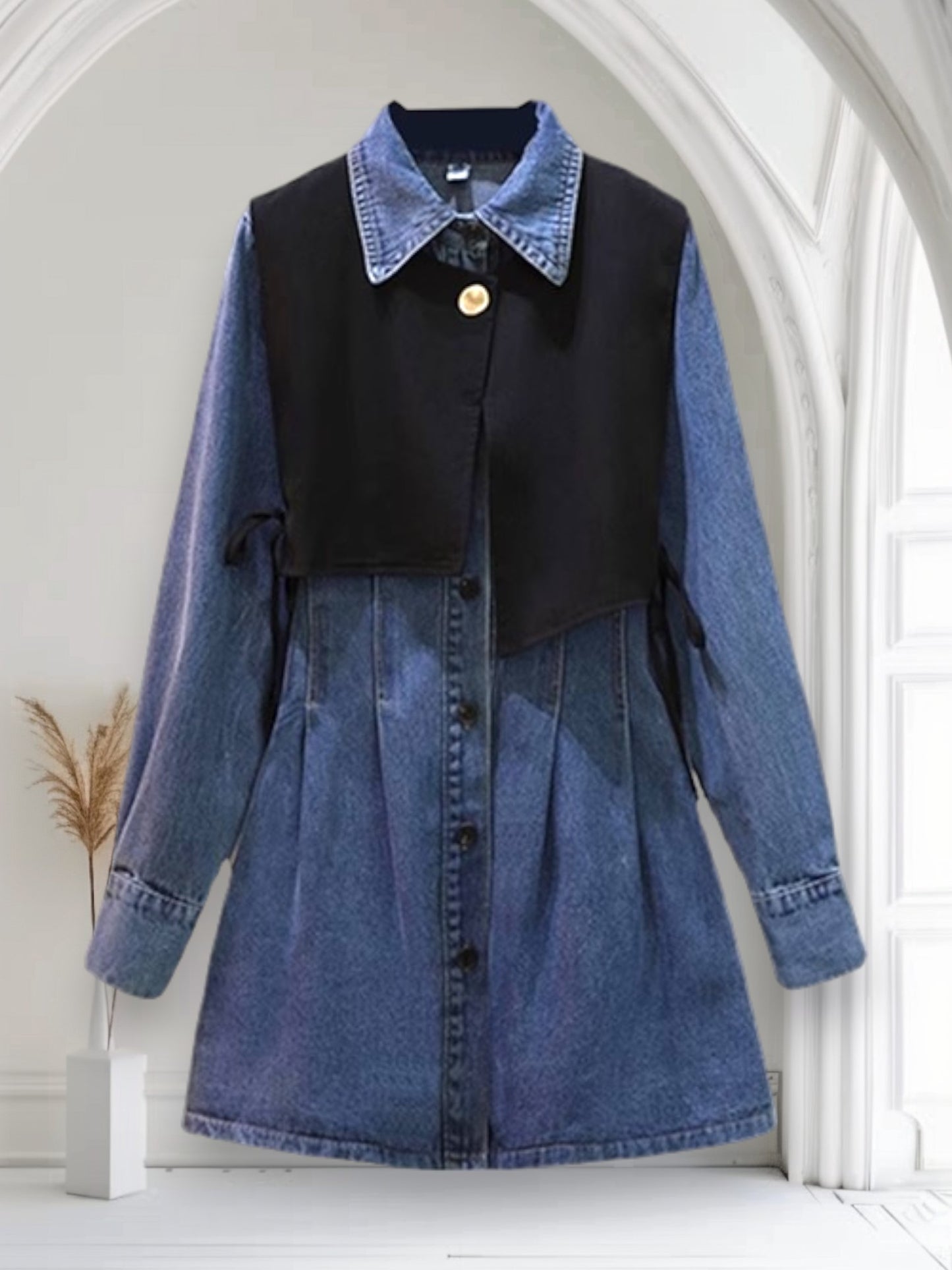 Дамска рокля с елек Denim Mood ** SALE 24 **-Дамска рокля с елек Denim Mood 24'-Thedresscode