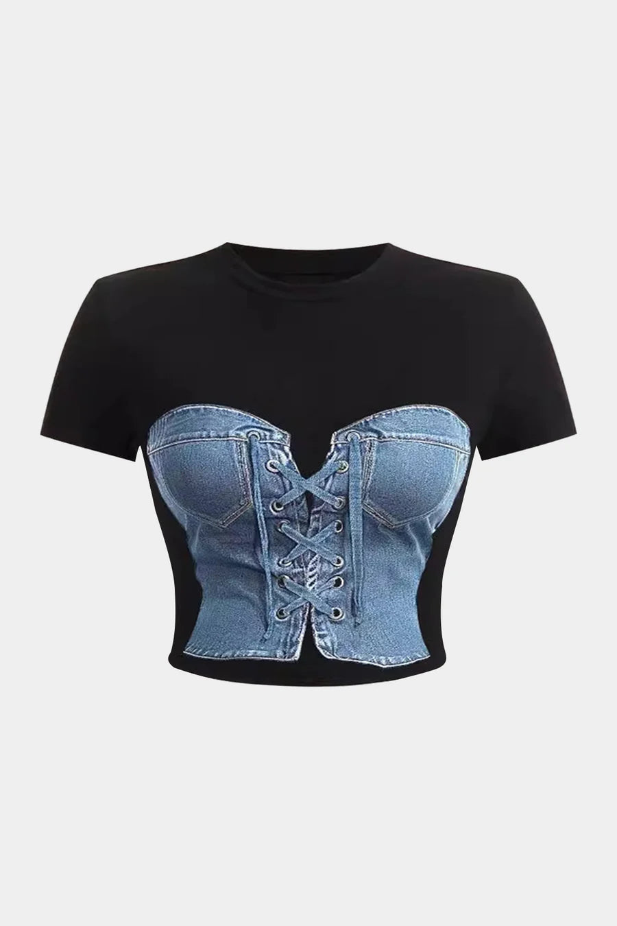 Дамска тениска Denim Illusion SS25-Thedresscode
