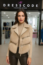 Дамски елек Nude zippers SS25-Дамски елек - Nude zippers-Thedresscode