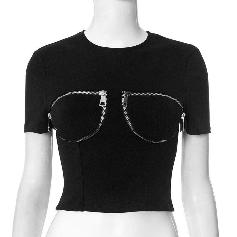 Дамска тениска Zip Tease SS25-Thedresscode