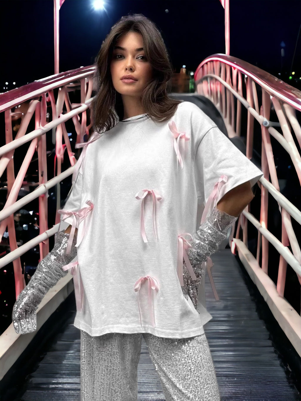 Дамска тениска Ribbon 24'-Дамска тениска Ribbon 24'-Thedresscode