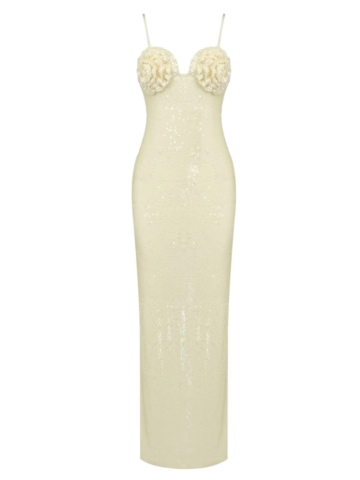 Дамска рокля с пайети Beige Lorei FW 2026-Дамска рокля с пайети Beige Lorei 24'-Thedresscode