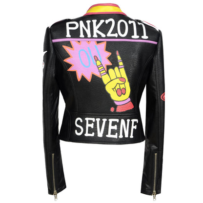 Дамско кожено яке PUNK SS25-https://detail.1688.com/offer/808861306278.html?spm=a261y.7663282.1081181309116.6.628b2d50qeRR9h-Thedresscode