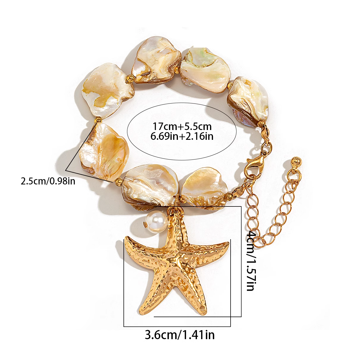 Дамска гривна Golden Ocean Star SS25-Thedresscode