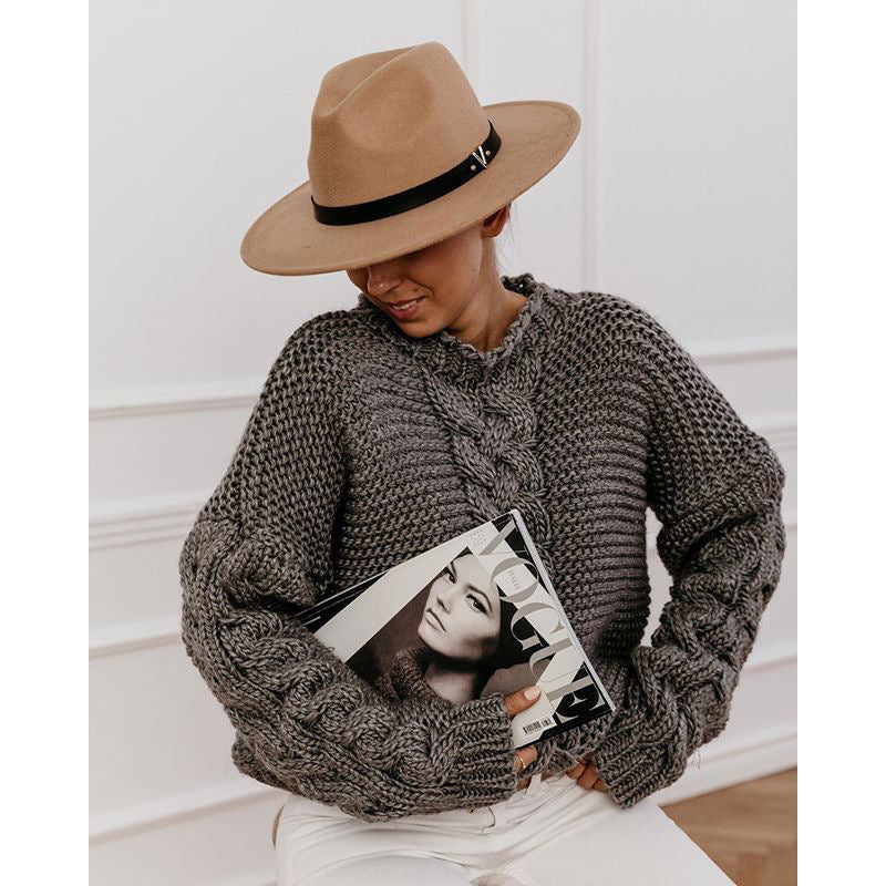 Дамски къс пуловер Front FW 2026-Thedresscode