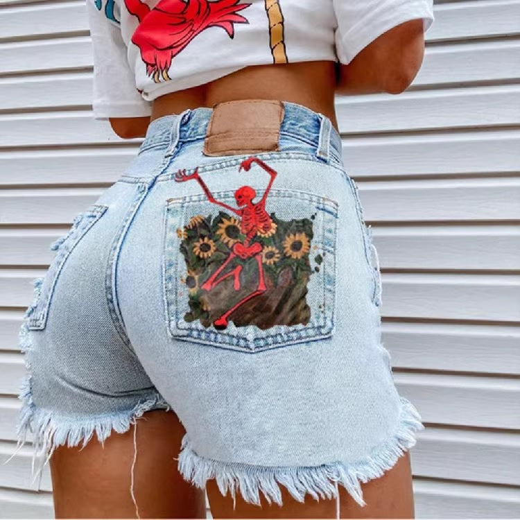 Дамски къси панталони A Skeleton 24'-Дамски къси панталони A Skeleton 24'-Thedresscode