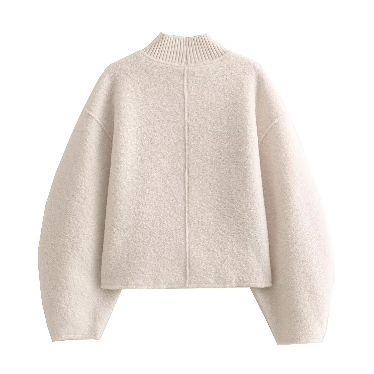 Дамски пуловер Ecru Bouclé FW 2026-Дамски пуловер Ecru Bouclé 24'-Thedresscode