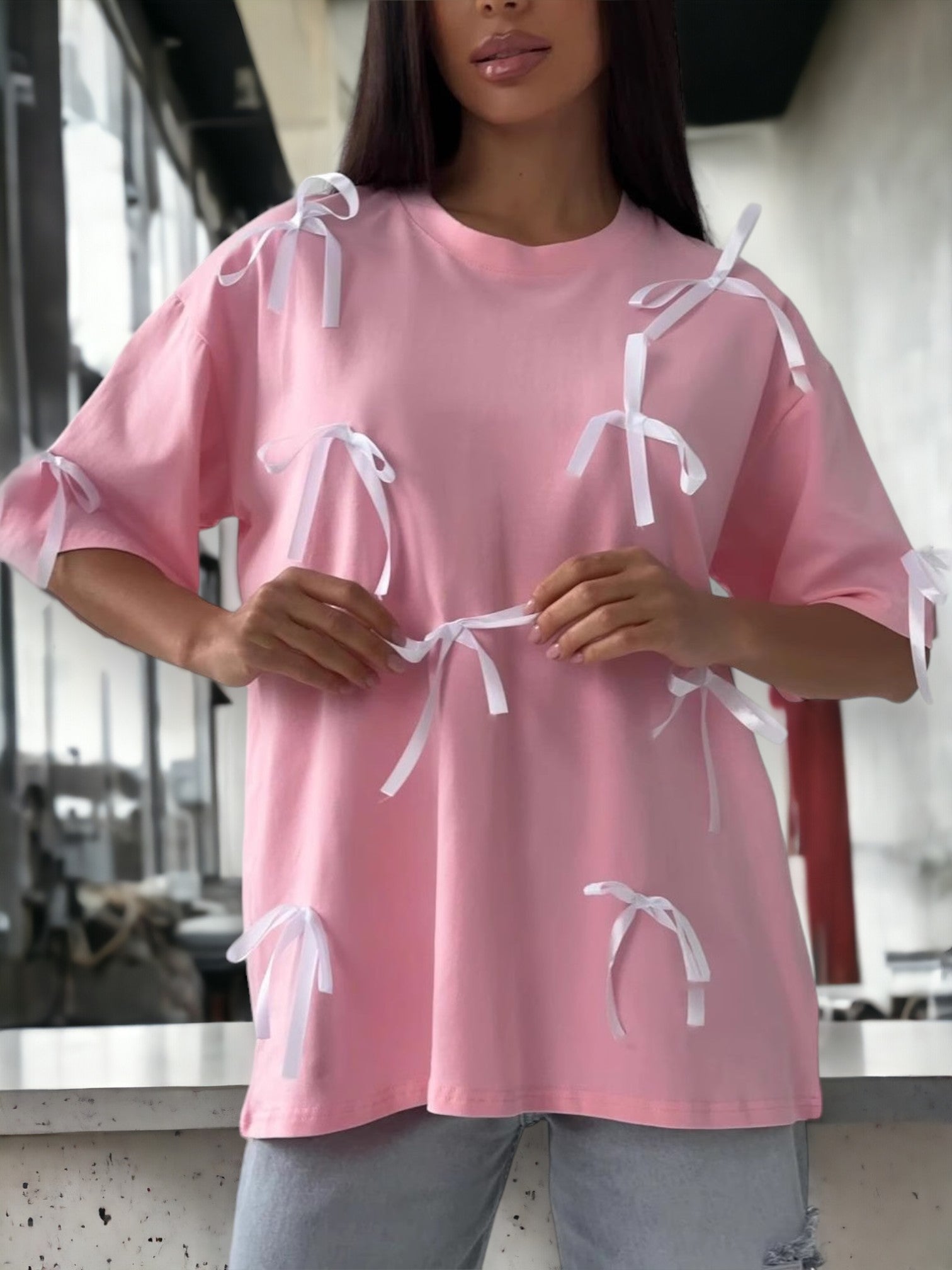 Дамска тениска Ribbon 24'-Дамска тениска Ribbon 24'-Thedresscode