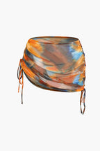 Дамски бански + плажна пола Abstract Print SS25-бански-Thedresscode