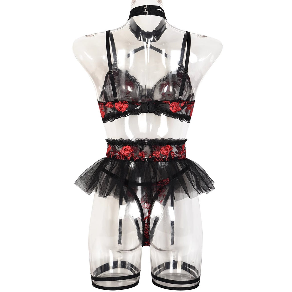 Дамски комплект бельо от четири части Sexy Rose SS25-Дамски комплект бельо от четири части Sexy Rose 24'-Thedresscode