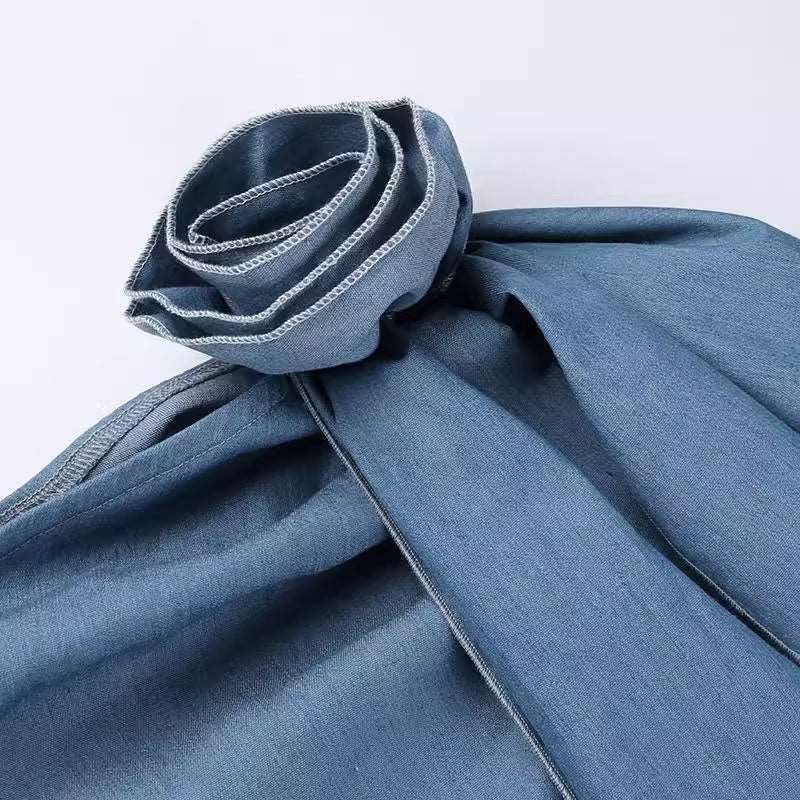Дамска дънкова пола Denim Rose 24'-Дамска дънкова пола Denim Rose 24'-Thedresscode
