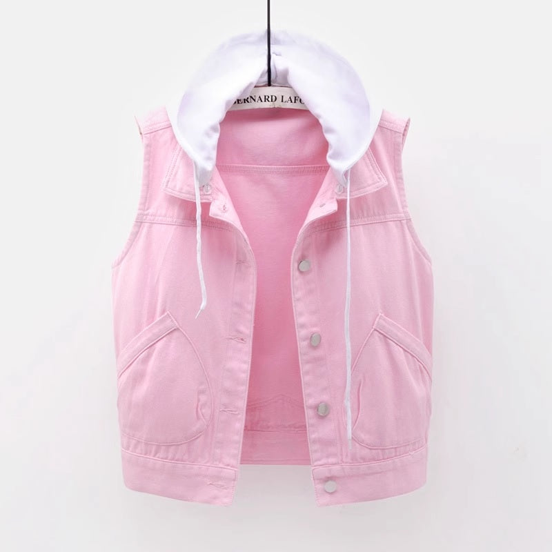 Дамски дънков елек Pink Holiday ** SALE 24 **-Дамски дънков елек Pink Holiday 24'-Thedresscode