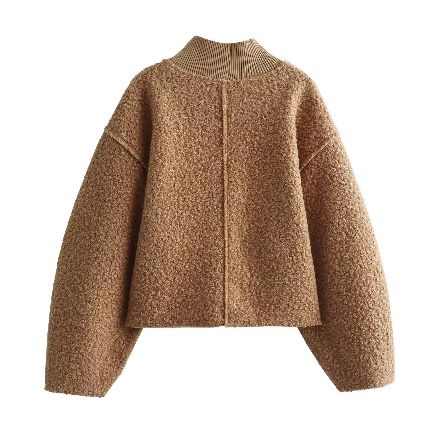 Дамски пуловер Brown Bouclé FW 2026-Дамски пуловер Brown Bouclé 24'-Thedresscode