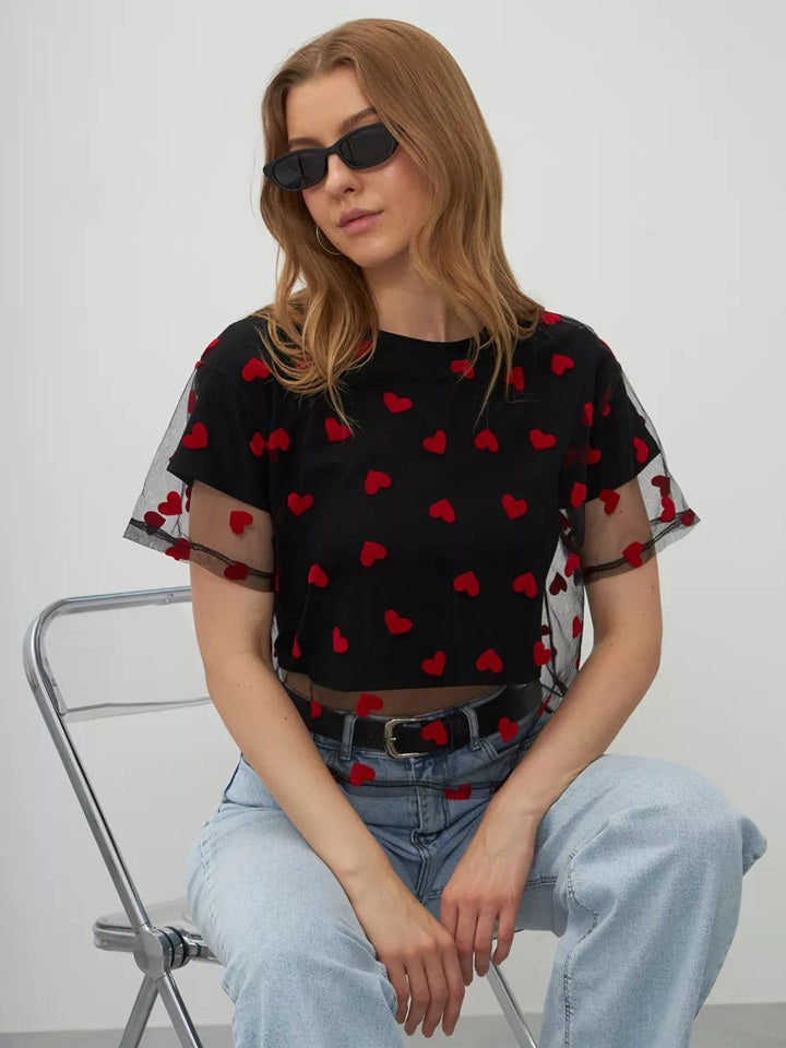 Дамска тениска Mesh Red Heart SS25-https://detail.1688.com/offer/874767400676.html?kj_agent_plugin=aibuy-Thedresscode