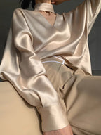 Дамска сатенена риза Champagne Celin 24'-Дамска сатенена риза Champagne Celin 24'-Thedresscode
