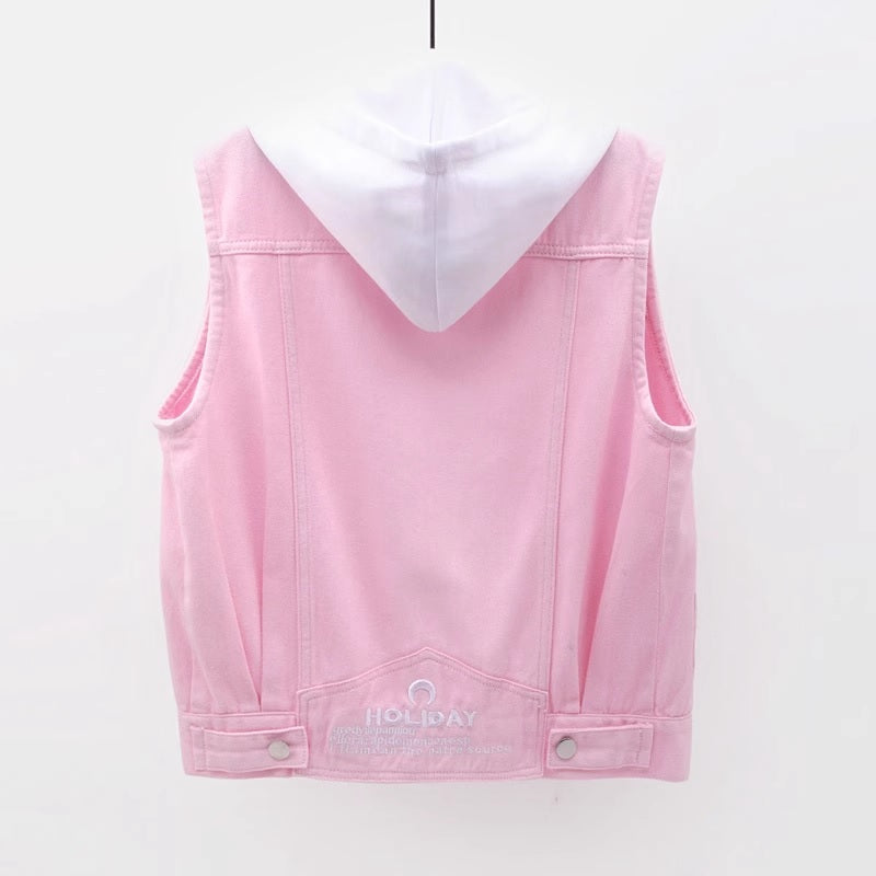 Дамски дънков елек Pink Holiday ** SALE 24 **-Дамски дънков елек Pink Holiday 24'-Thedresscode