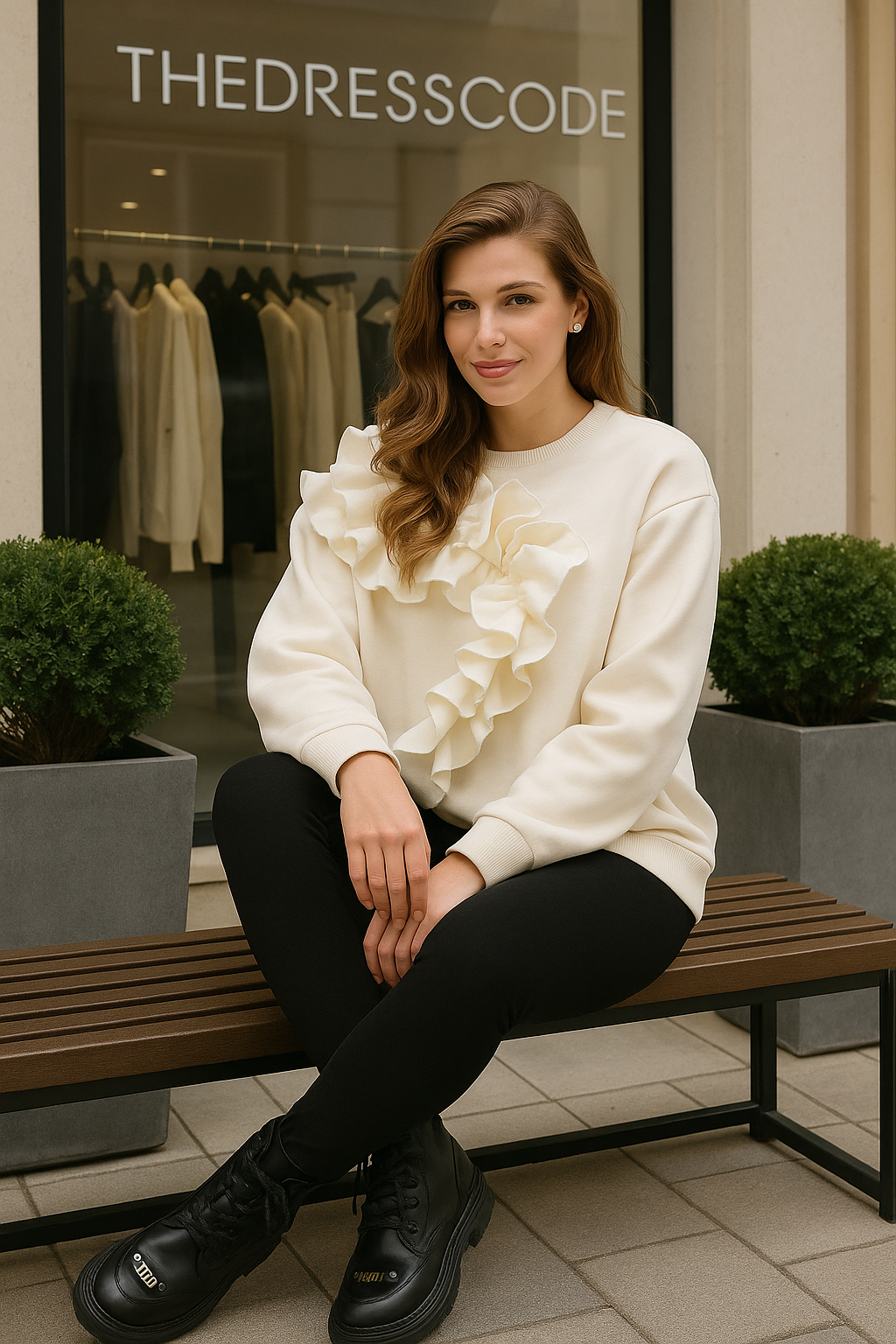 Дамска блуза White Bow FW 2026-Thedresscode