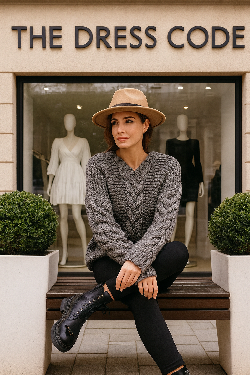 Дамски къс пуловер Front FW 2026-Thedresscode