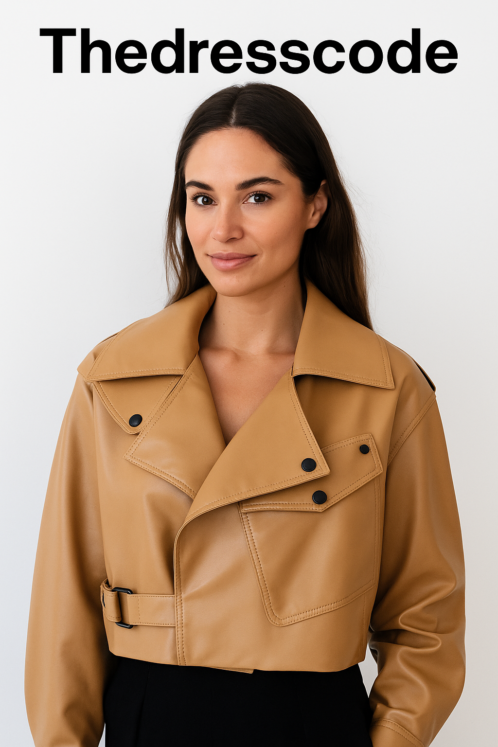 Дамско кожено яке Beige Mood SS26