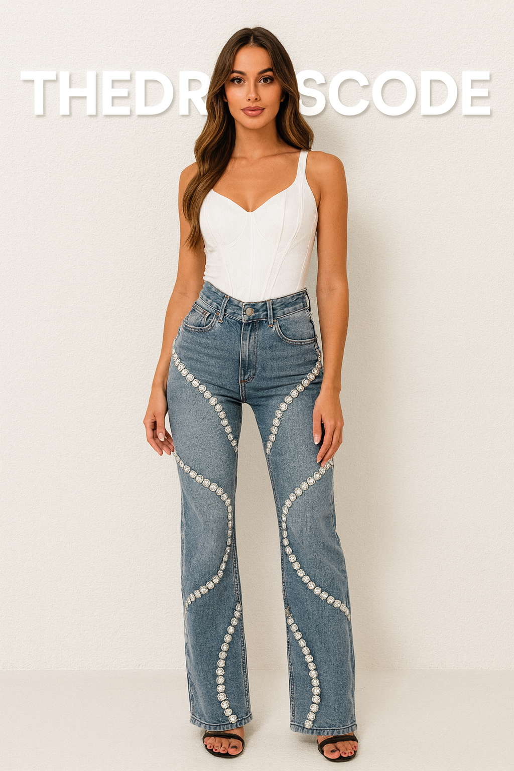 Дамски дънки Crystal Legs SS26