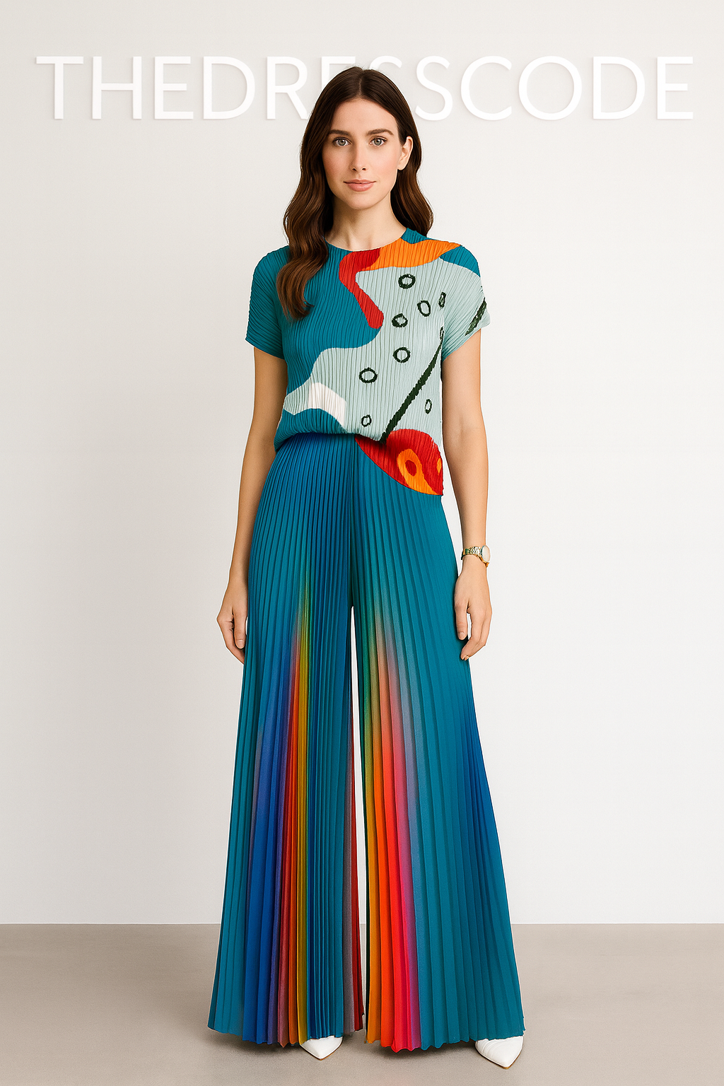 Дамски панталон Multicolor Blue SS26