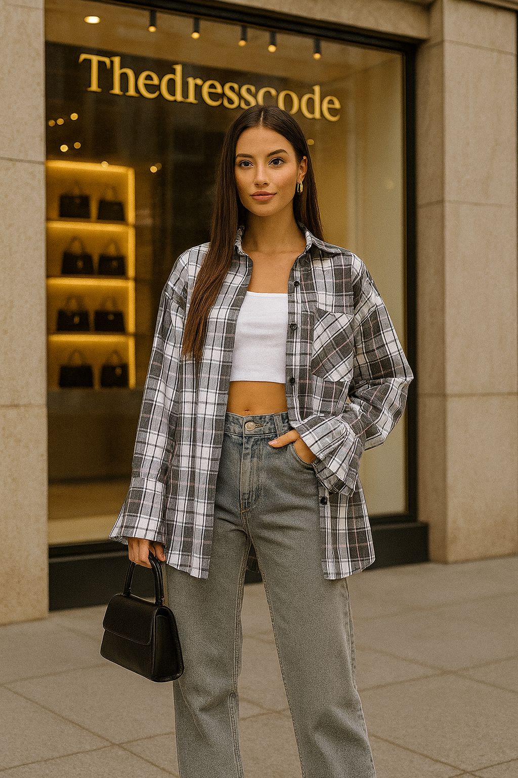 Дамска риза Monochrome Vibe FW 2026-Thedresscode