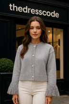 Дамска жилетка Feathered Charm FW 2026-Thedresscode