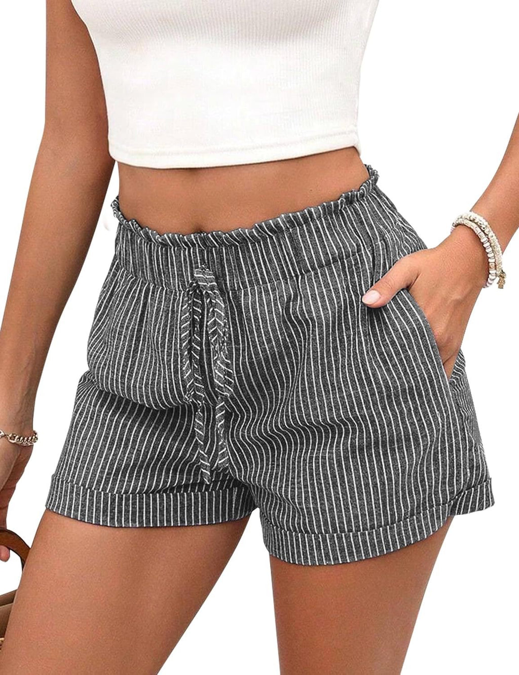 Дамски къси панталони Stripeless SS25-Clothing-Thedresscode