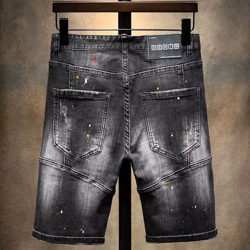 Мъжки къси дънки Street Art **SALE 25**-Thedresscode