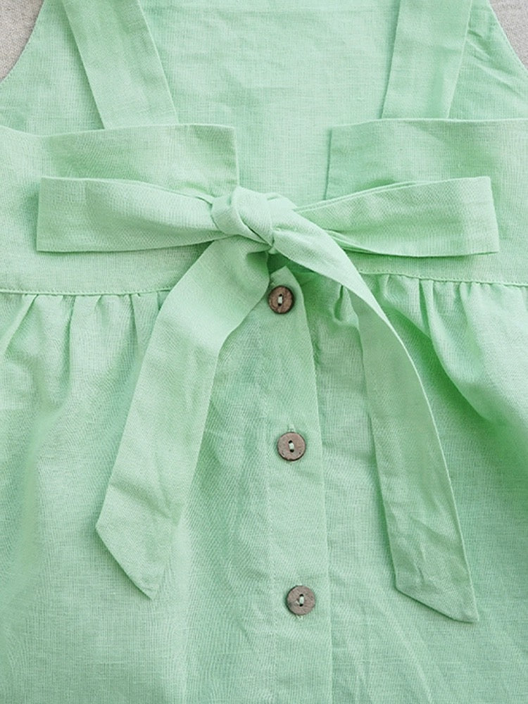 Детска рокля Side buttons ** SALE 24 **-Детска рокля Side buttons SS24-Thedresscode