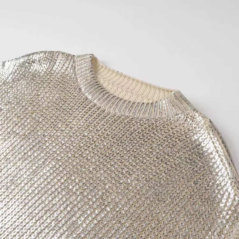 Дамска блуза / пуловер Silver Metal **SALE 25**-риза-Thedresscode