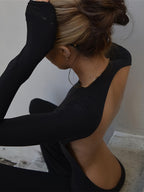 Дамски гащеризон Backless Jumpsuit SS25-Apparel & Accessories-Thedresscode