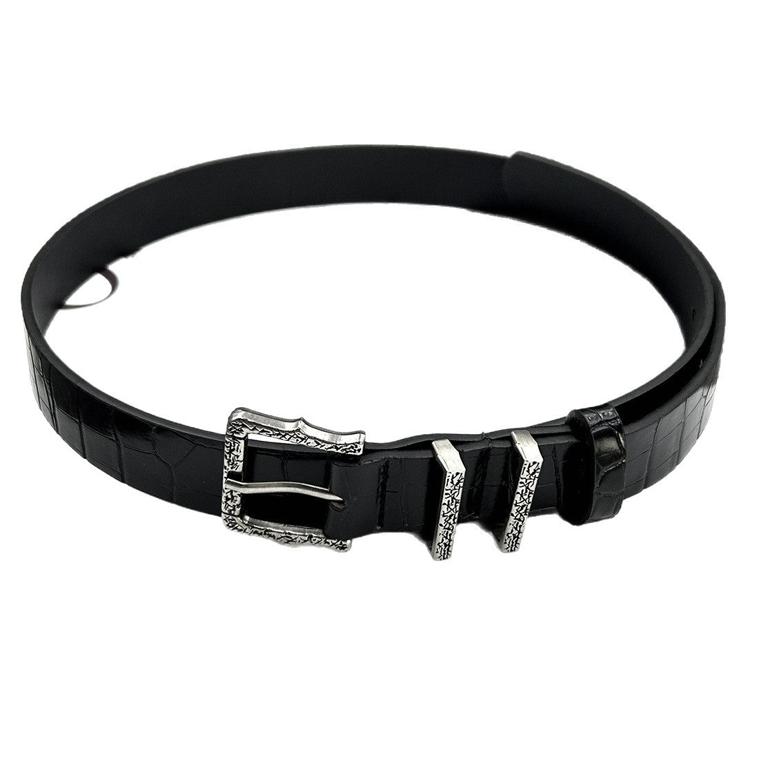 Мъжки колан Retro Engraved Buckle SS25