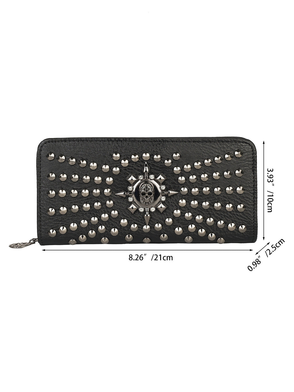 Дамско портмоне Black Metal Skull Stud SS26