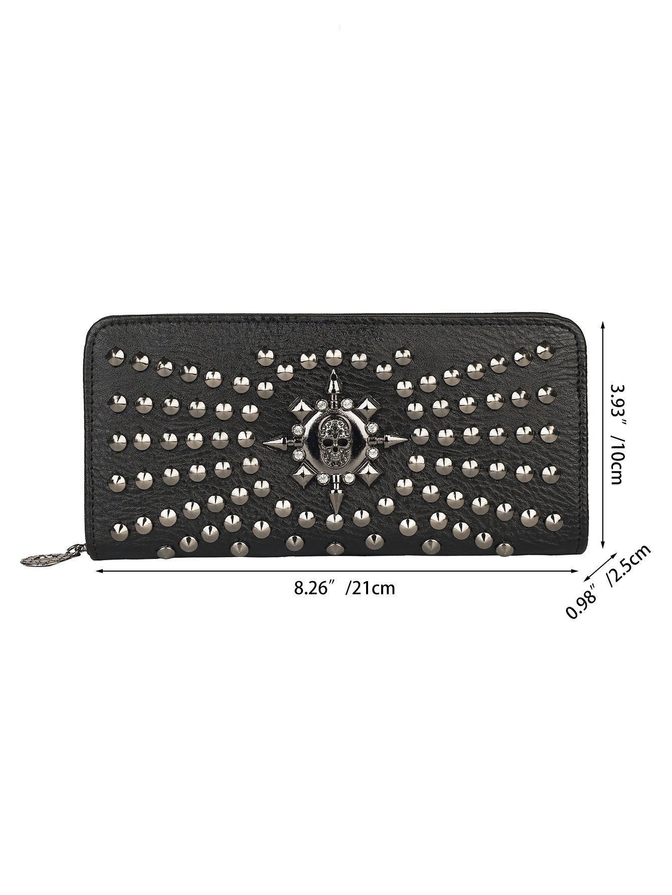 Дамско портмоне Black Metal Skull Stud SS26