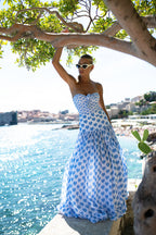 Дамски бански + пола Blue Hearts **SALE 25**-бански-Thedresscode