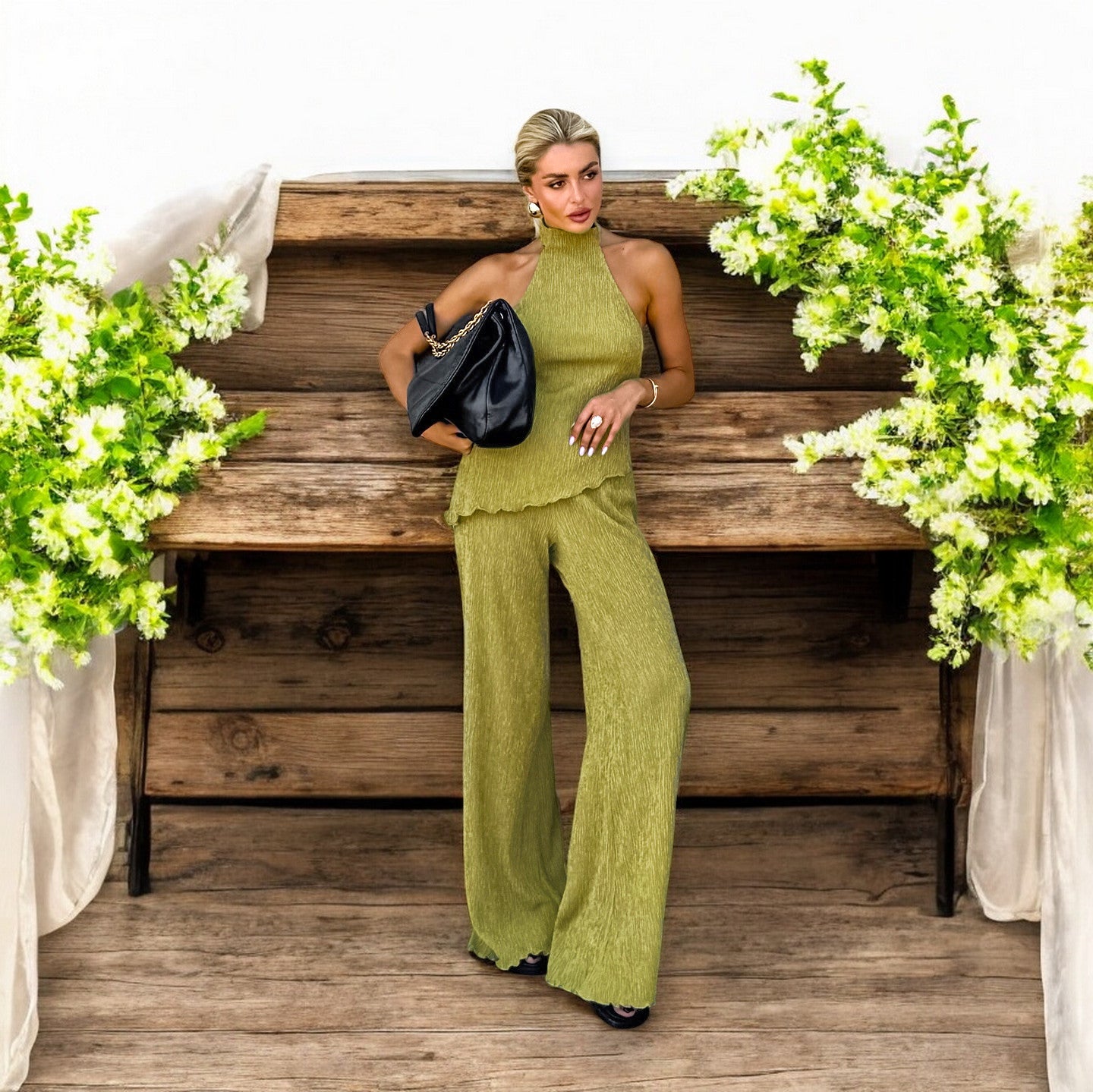 Дамски комплект Green Vibe SS25-https://detail.1688.com/offer/871597802417.html?spm=a262uh.11734178.favorite-offers-offer-list-offer17.2.51ee2ef6BkLFqO-Thedresscode