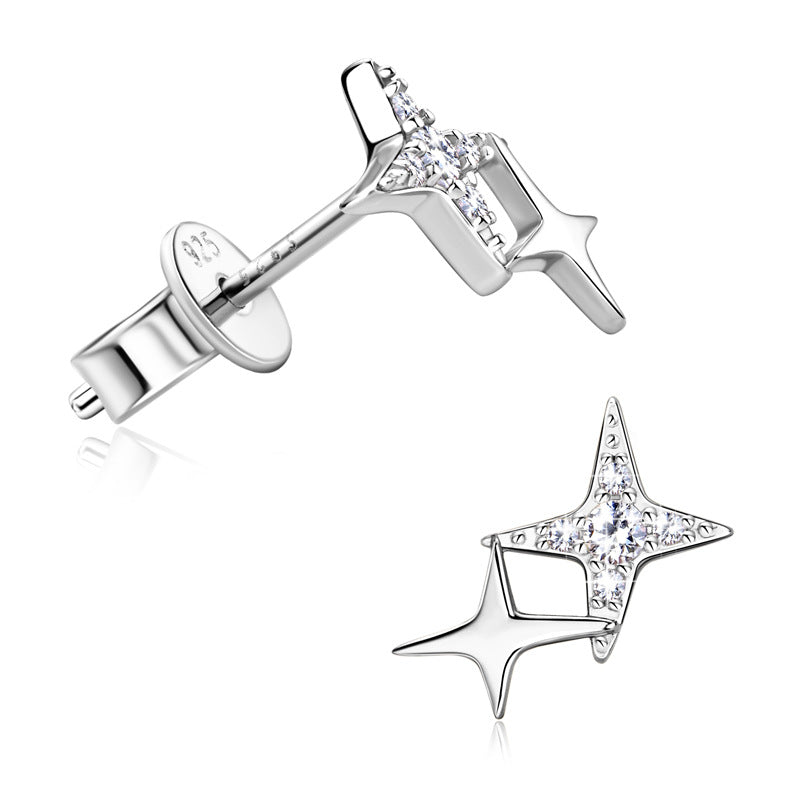 Дамски обеци Silver Twinkle Star SS26