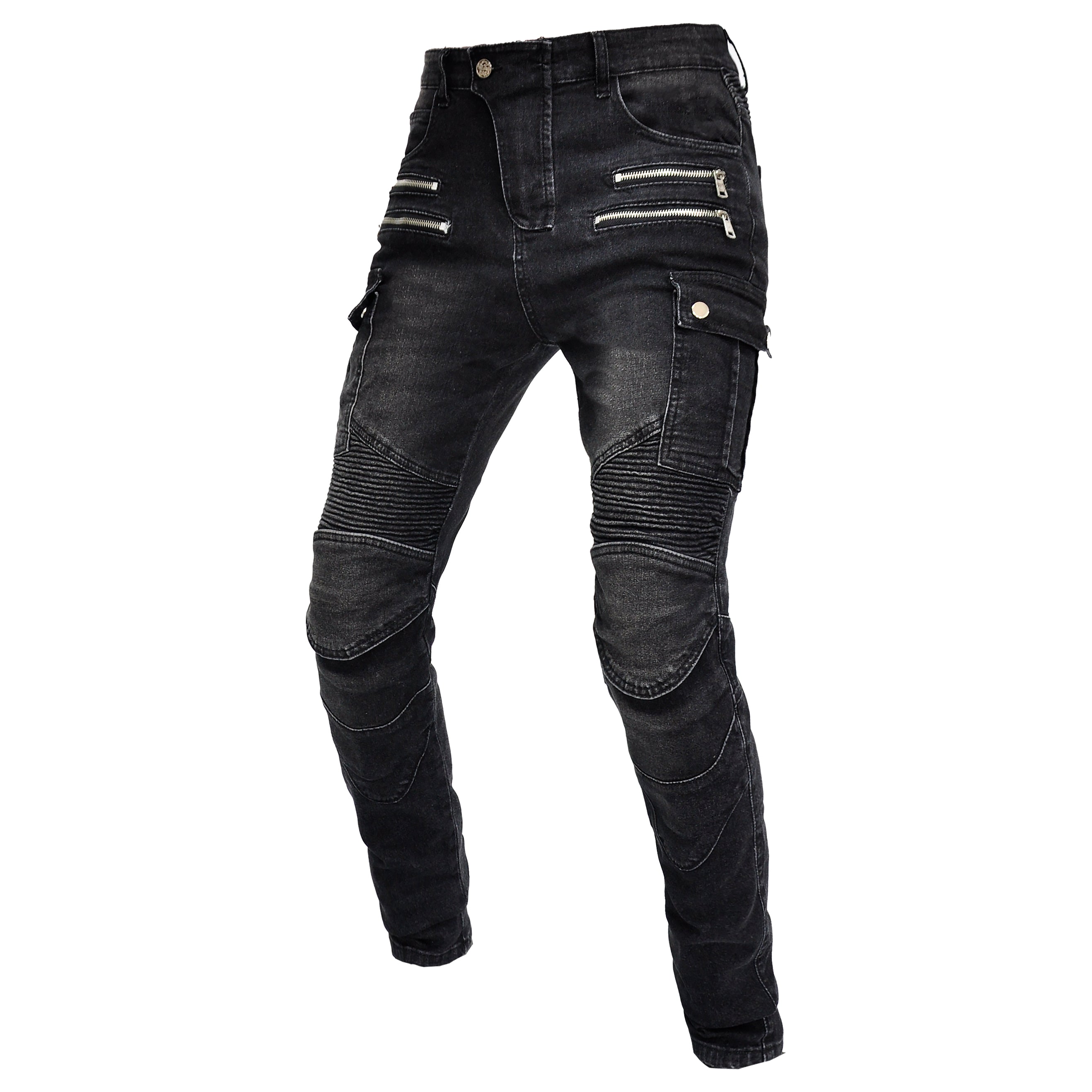 Мъжки дънки с протектори Moto World SS25-Thedresscode