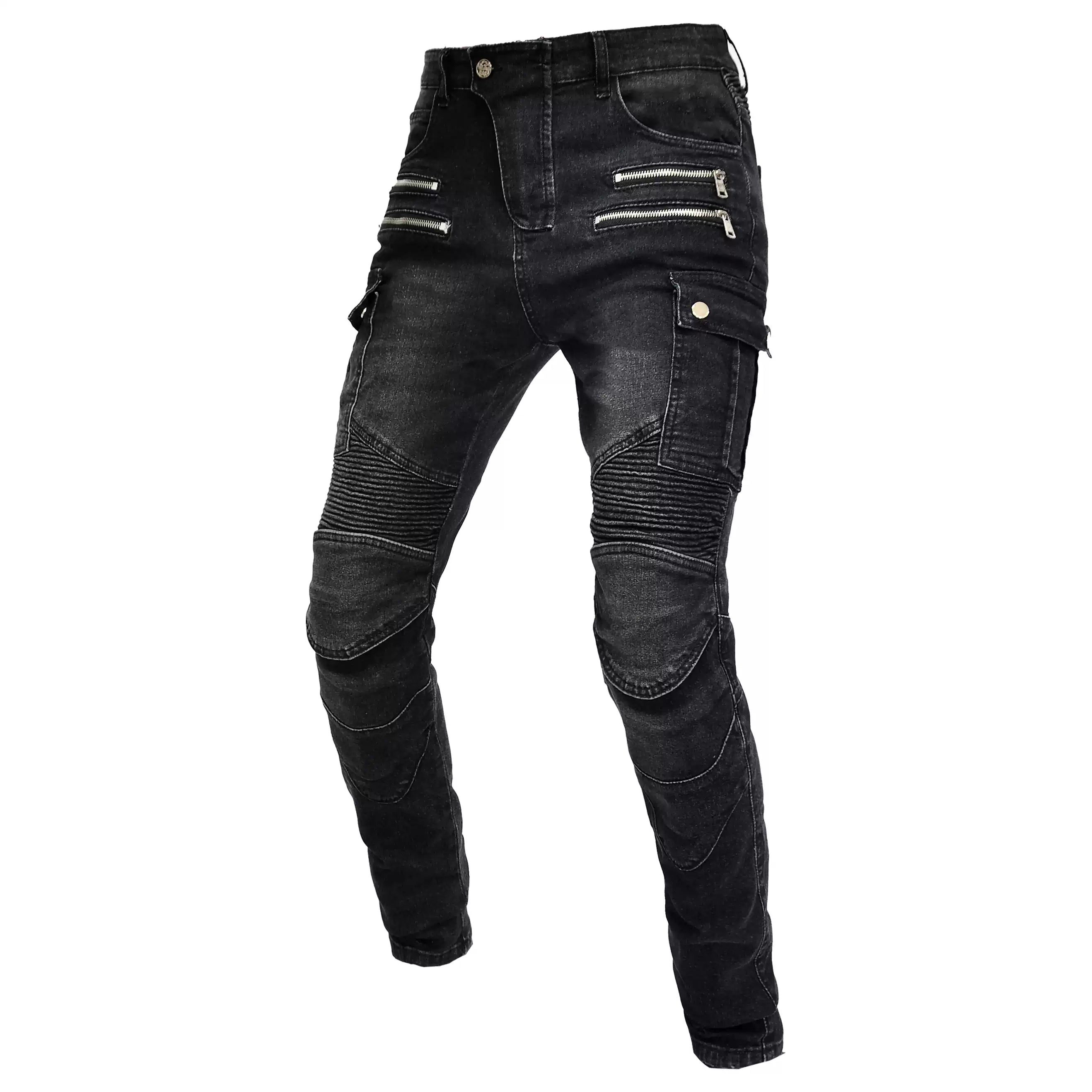 Мъжки дънки с протектори Moto World SS25-Thedresscode