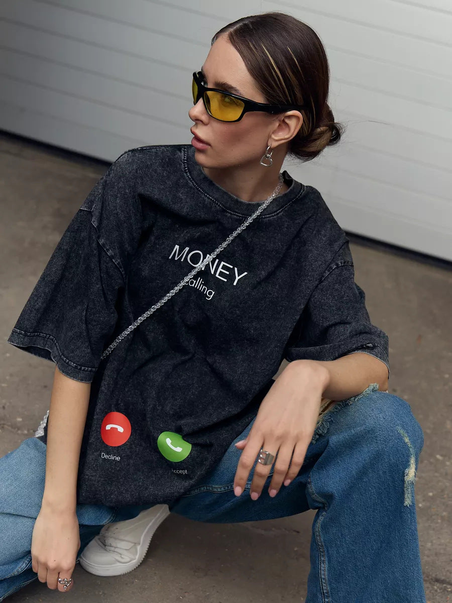 Дамска тениска Money Calling SS25-https://detail.1688.com/offer/829335745554.html?kj_agent_plugin=aibuy-Thedresscode