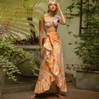 Дамски бански + плажна пола Tribal Sunset SS25-бански-Thedresscode