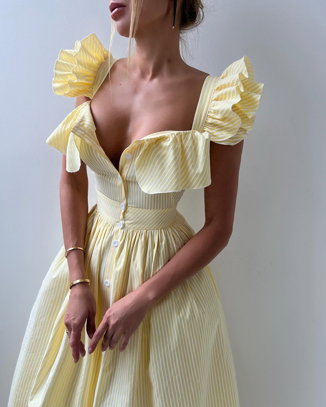 Дамска рокля Sunbeam Frill SS25-https://detail.1688.com/offer/933517761541.html-Thedresscode