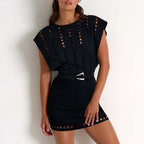 Дамски бански + плажна пола Black Code SS25-бански-Thedresscode