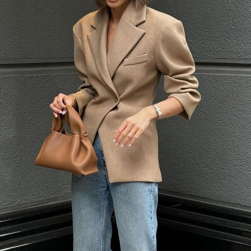 Дамски блейзър Classic Camel FW 2026-Thedresscode