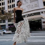 Дамска рокля Clear FW 2026-Дамска рокля с пайетени волани Clear 24'-Thedresscode