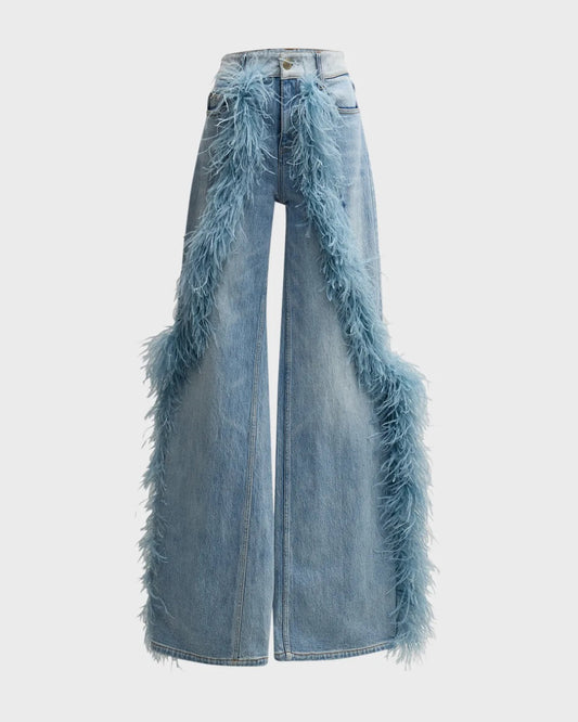 Дамски дънки Feathers SS25-https://detail.1688.com/offer/834026735283.html?spm=a262uh.11734178.favorite-offers-offer-list-offer4.2.74b52ef6PmZ95L-Thedresscode